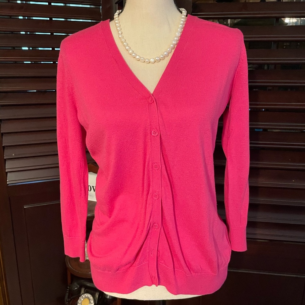 Old Navy, medium tall cardigan, hot pink